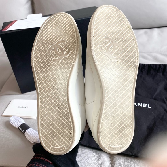 Chanel Weekender Sneakers - White, Size 37 - Picture 5 of 6